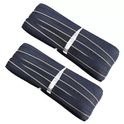Ritsleting Rol Rits Stainless Steel Metalik Kontinu Untuk Tas Rantai Panjang Tarik Tas Kain Ritsleting Kawat Tembaga Ritsleting Logam