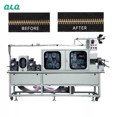 QLQ-F12P mesin pemoles Cerdas Permukaan ritsleting logam otomatis (12 buah roda)