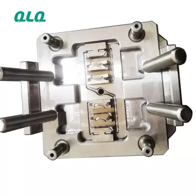 Cetakan tubuh slider N106 kualitas tinggi cetakan slider No. 10 cetakan slider 4 rongga QLQ cetakan die casting ritsleting cetakan logo ritsleting kustom