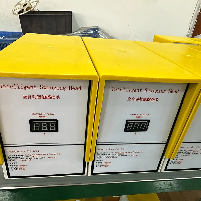 Swing head for rack plating machine