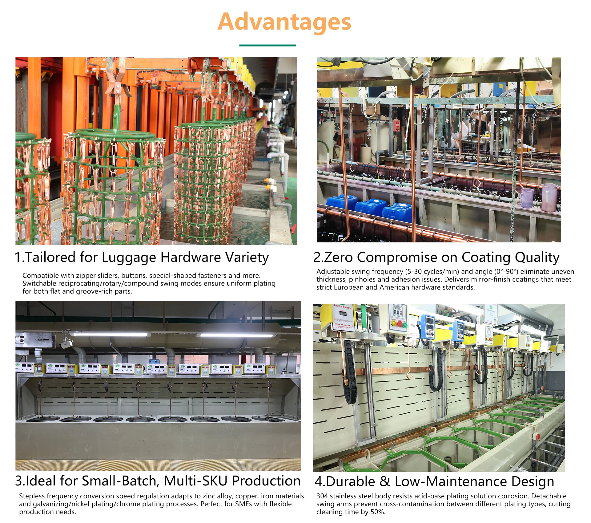 Swing head for rack plating machine - machine photo 2
