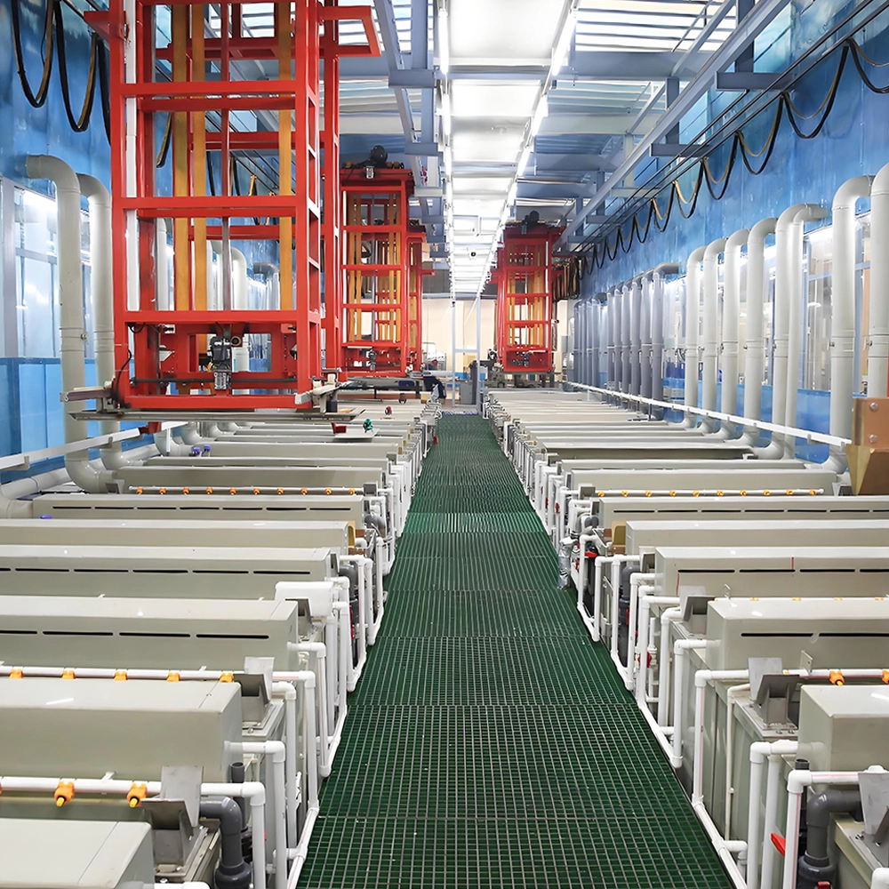 Copper plating tank in automatic barrel plating line for zinc alloy