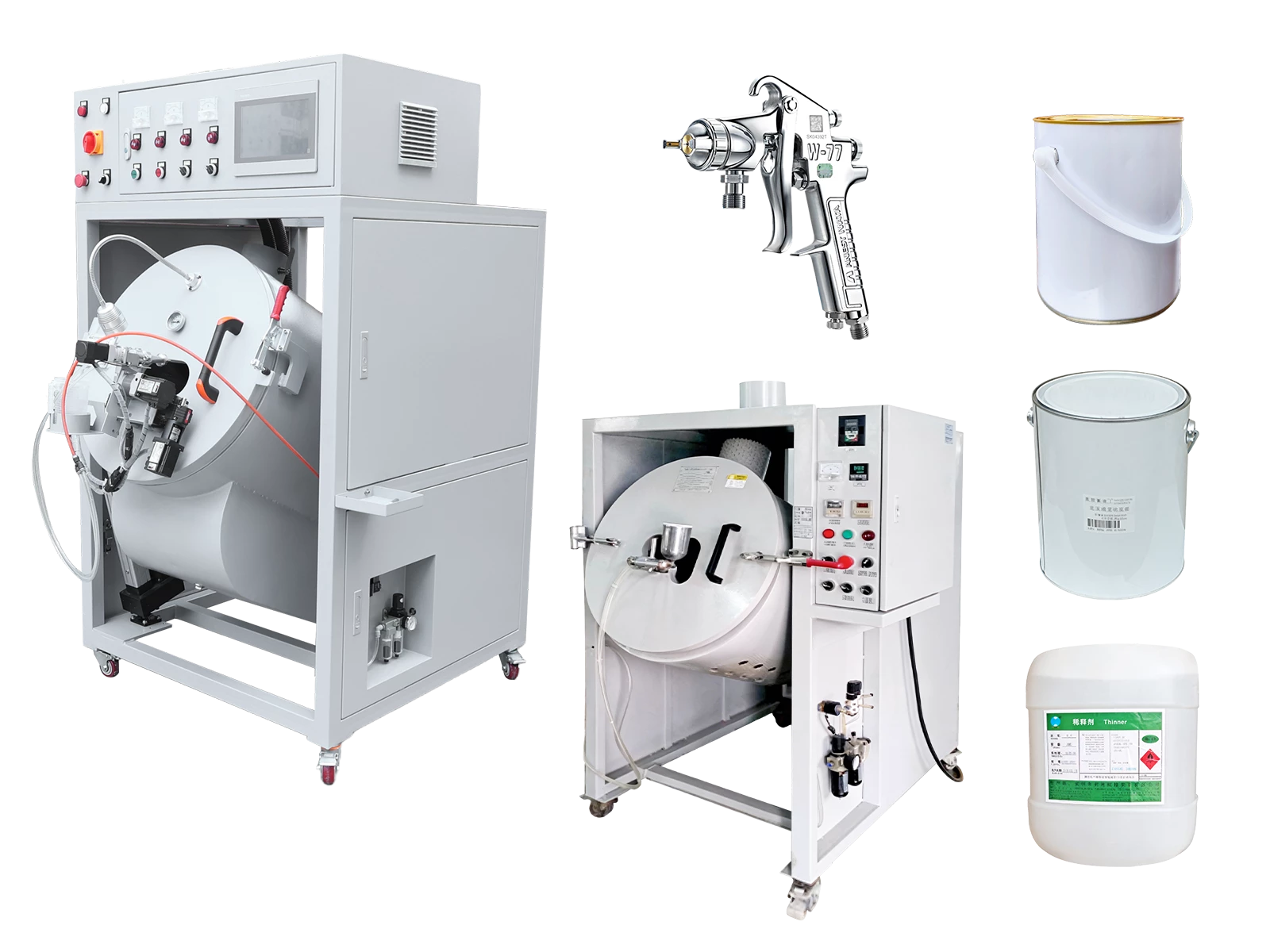 5. Spray Painting with Barrel Painting Machine