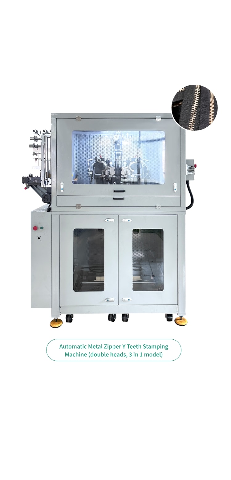 Automatic Metal ZipperY Teeth Stamping Machine (double heads, 3 in 1 model)