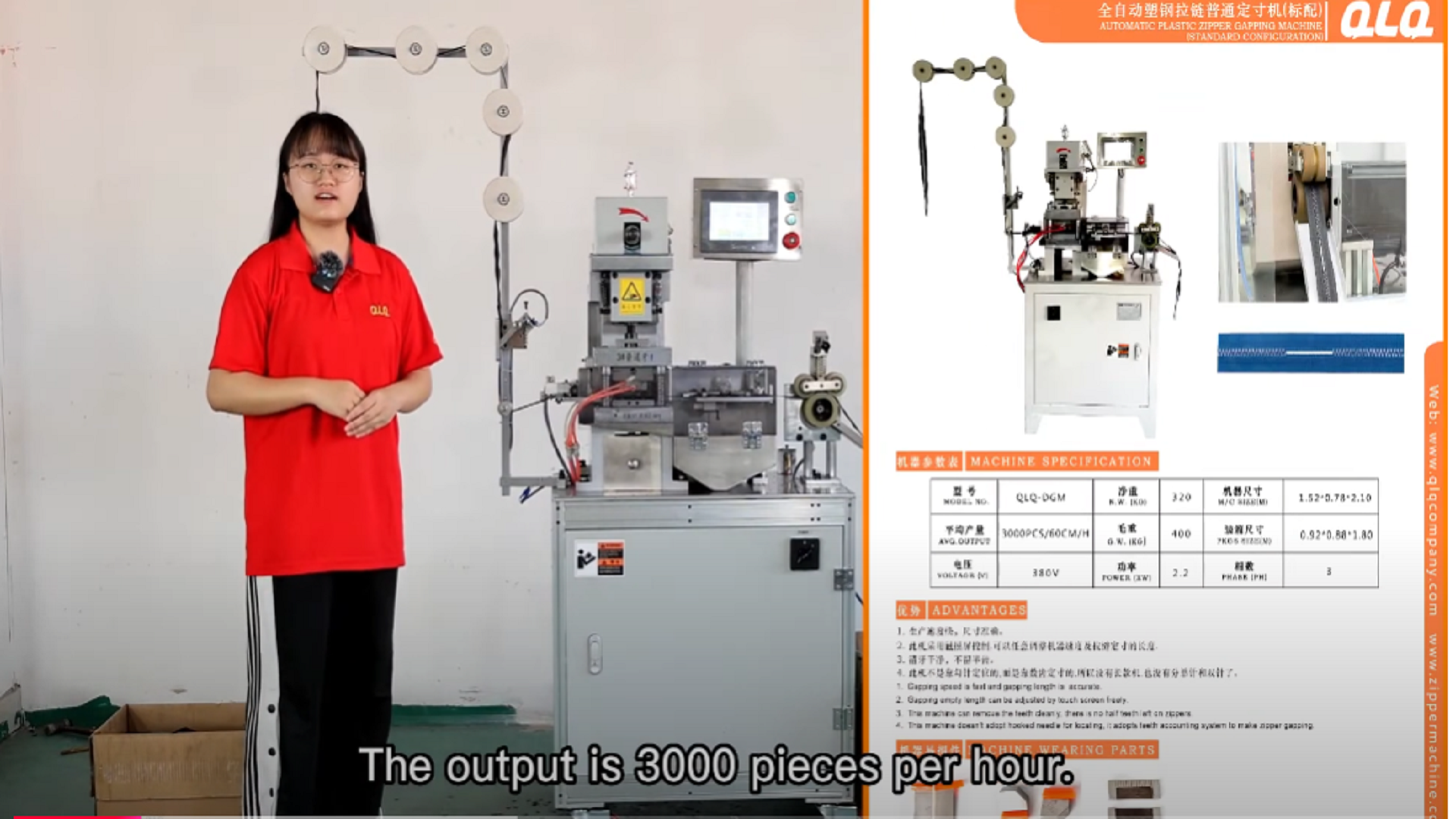 QLQ-DGM Automatic Plastic Zipper Gapping M/C