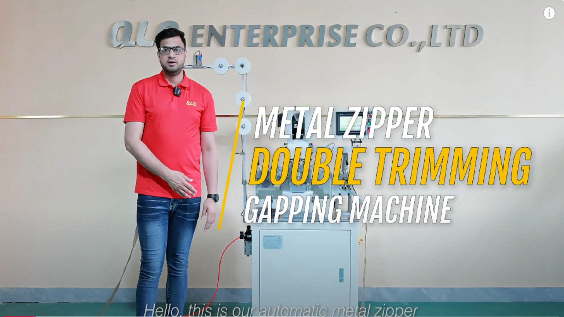 QLQ-MDGM-2 Automatic Metal Zipper Double Trimming Gapping M/C