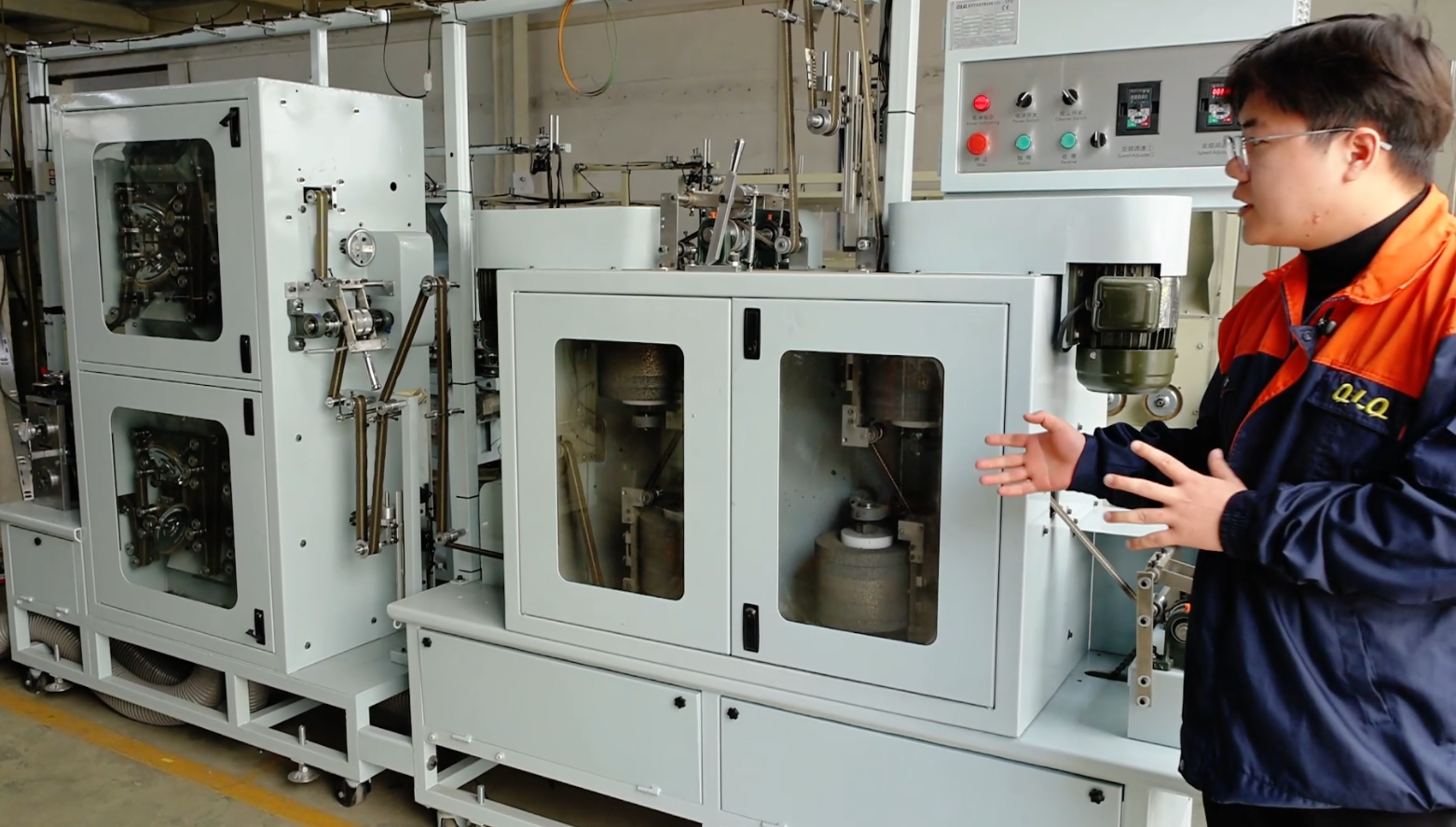 QLQ-8CF24P 8PCS Wheels Chamfering +24PCS Wheels Surface Polishing Machine