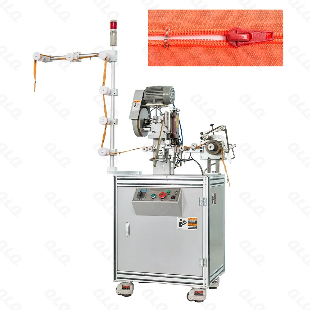 Step 4: Top Stop Fixing - QLQ zipper manufacturing machine