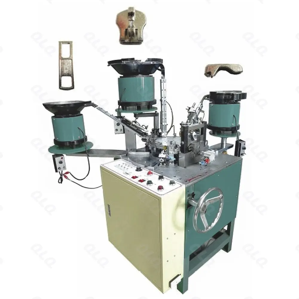 Step 8: Assembling Slider, Cap & Puller - QLQ zipper manufacturing machine