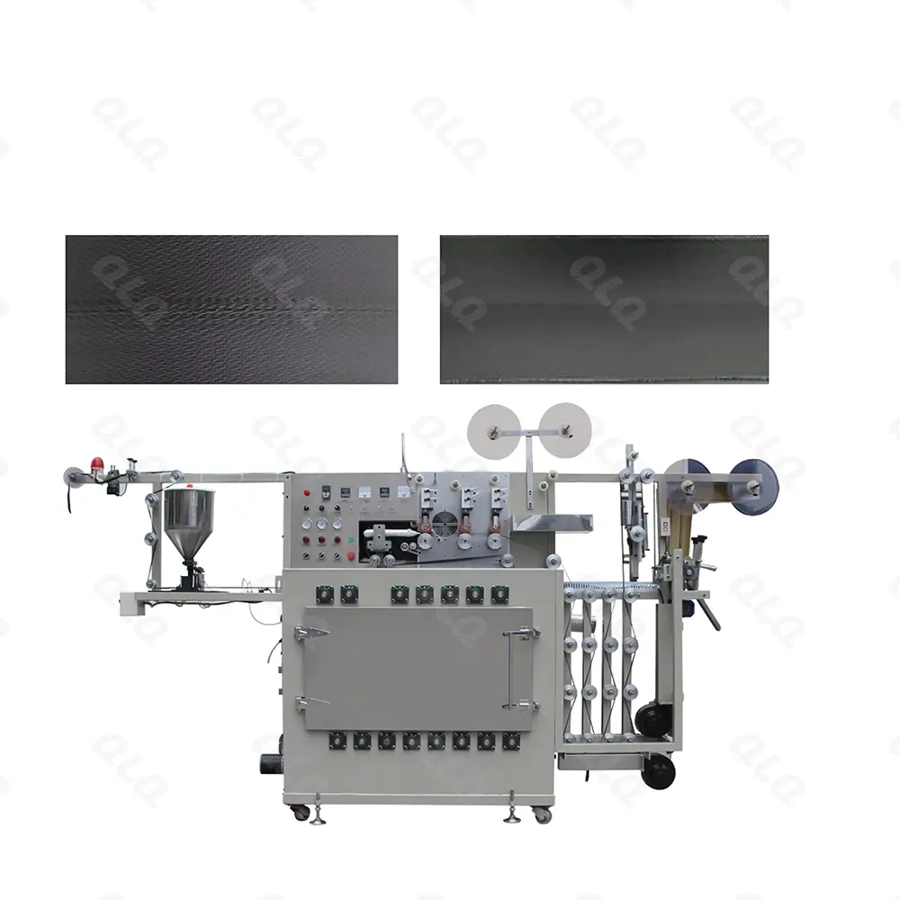 Step 1+2: Gumming & Film Sealing - QLQ zipper manufacturing machine