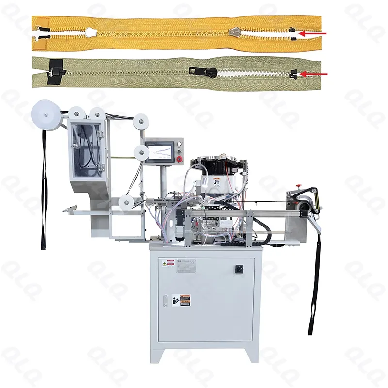 Step 5: Waste Material Picking, Slider Mounting & Zipper Combining Machine - QLQ zipper manufacturing machine