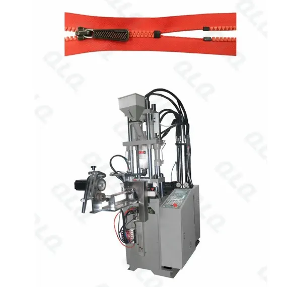 Step 4: Pin Box with Side Insert Top Stop Injection - QLQ zipper manufacturing machine