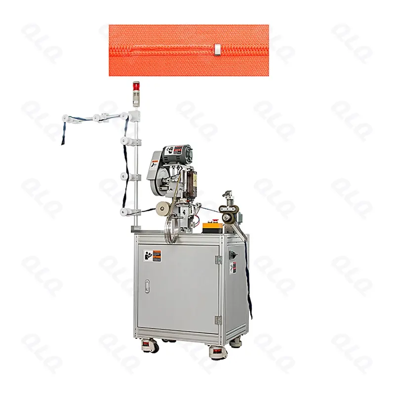 Step 2: Bottom Stop Fixing - QLQ zipper manufacturing machine