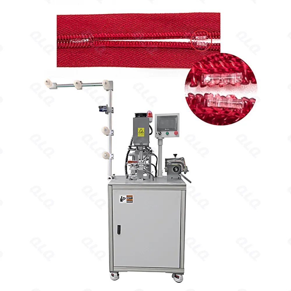 Step 4: "I" Shape Top Stop Fixing - QLQ zipper manufacturing machine