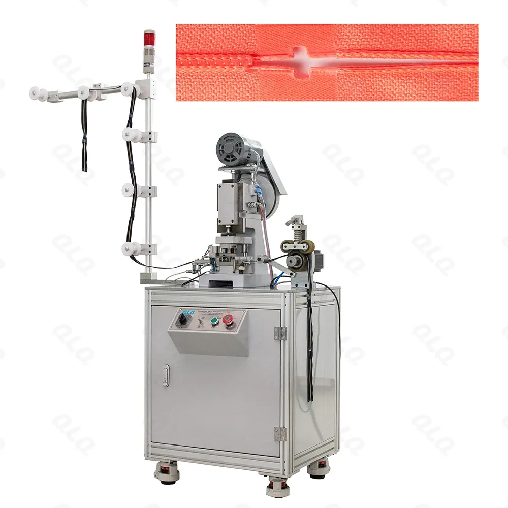 Step 3: Hole Punching - QLQ zipper manufacturing machine