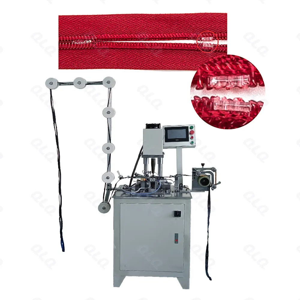 Step 4: "I" Shape Top Stop Fixing - QLQ zipper manufacturing machine