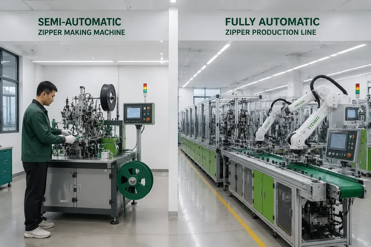Semi-Automatic vs Fully Automatic Zipper Making Machines 2026: Cost, Productivity & ROI Comparison Guide