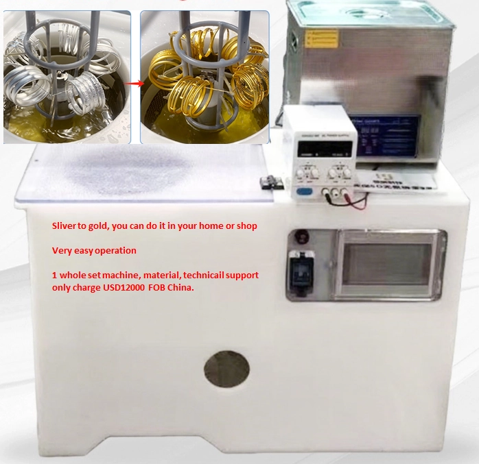 Cyanide free really gold electroplating Machine Gold-over-silver Plating machine Gold plated silver electroplating equipment - scene photo 5