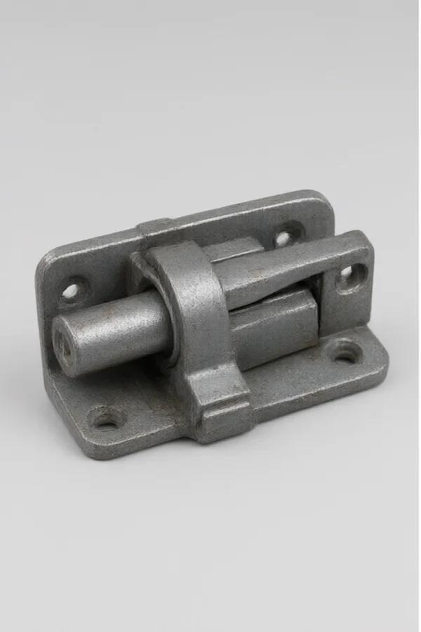 Raw die-cast Zinc Alloy Luggage Lock Catch before dewaxing and surface finishing - dull gray unplated surface