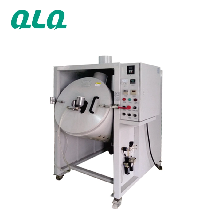 Barrel painting machine for metal parts - production view