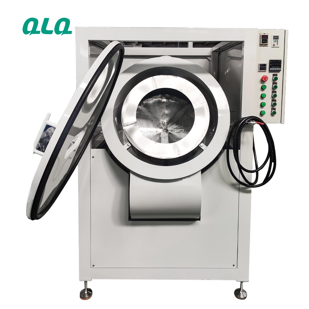 Barrel painting machine for metal parts - workshop detail