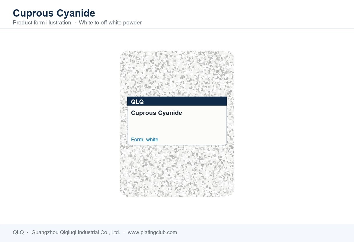 Cuprous Cyanide &mdash; product form (colour and physical appearance)