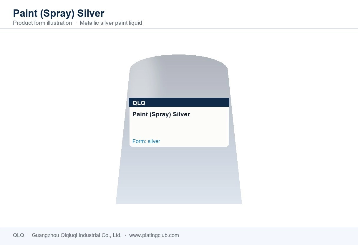 Paint (Spray) Silver &mdash; product form (colour and physical appearance)