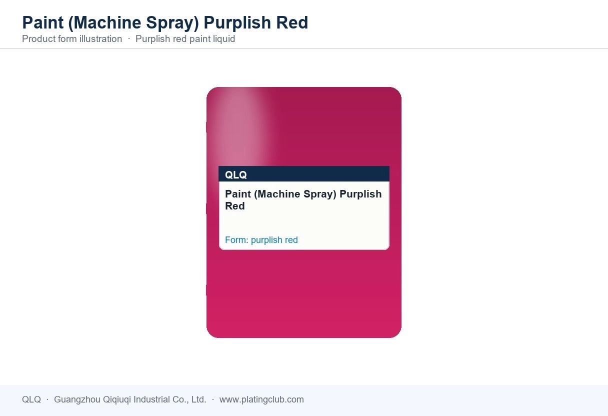 Paint (Machine Spray) Purplish Red &mdash; product form (colour and physical appearance)