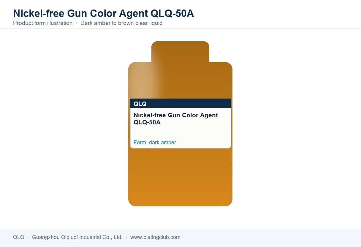 Nickel-free Gun Color Agent QLQ-50A &mdash; product form (colour and physical appearance)