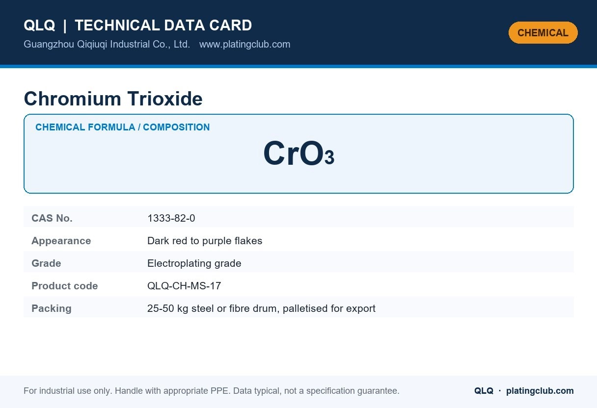 Chromium Trioxide &mdash; chemical formula and technical data