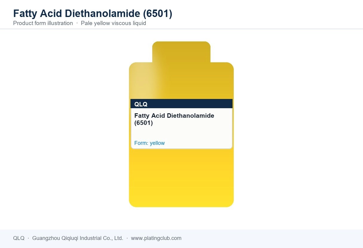 Fatty Acid Diethanolamide (6501) &mdash; product form (colour and physical appearance)