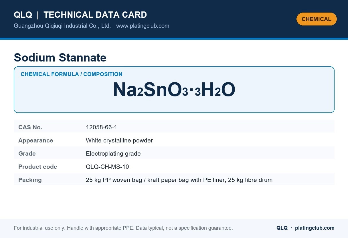 Sodium Stannate &mdash; chemical formula and technical data