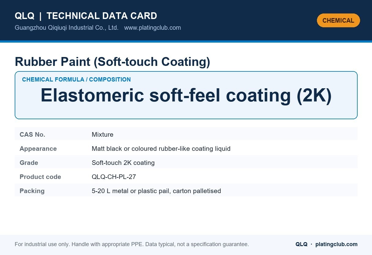 Rubber Paint (Soft-touch Coating) &mdash; chemical formula and technical data