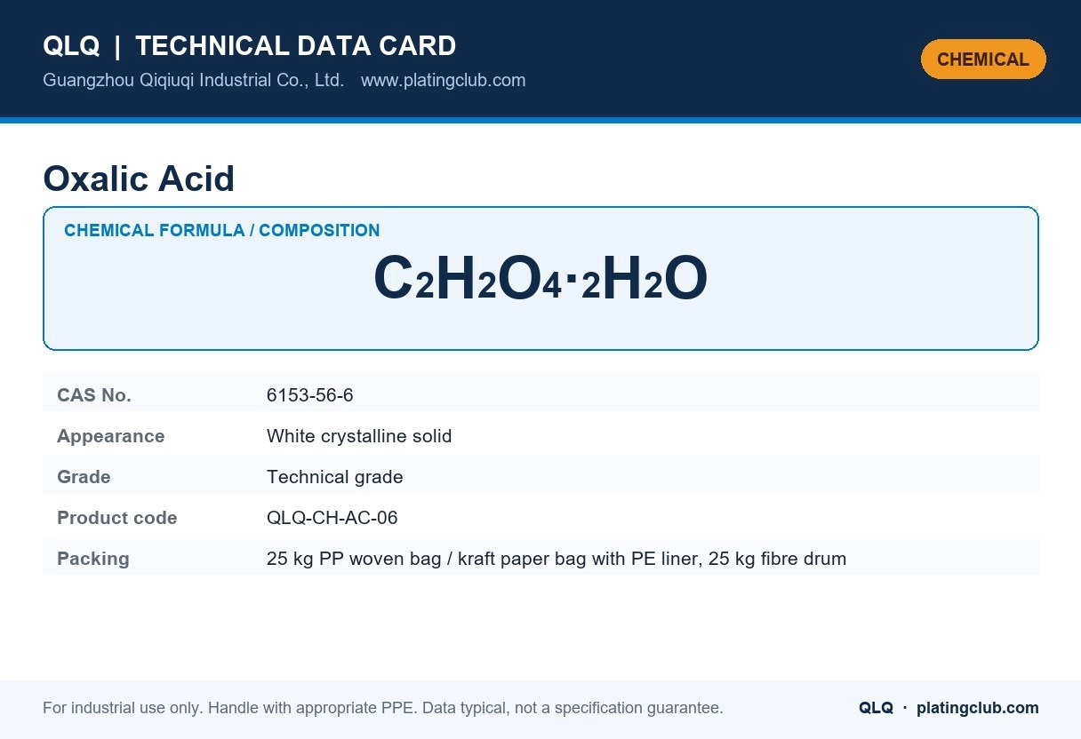 Oxalic Acid &mdash; chemical formula and technical data