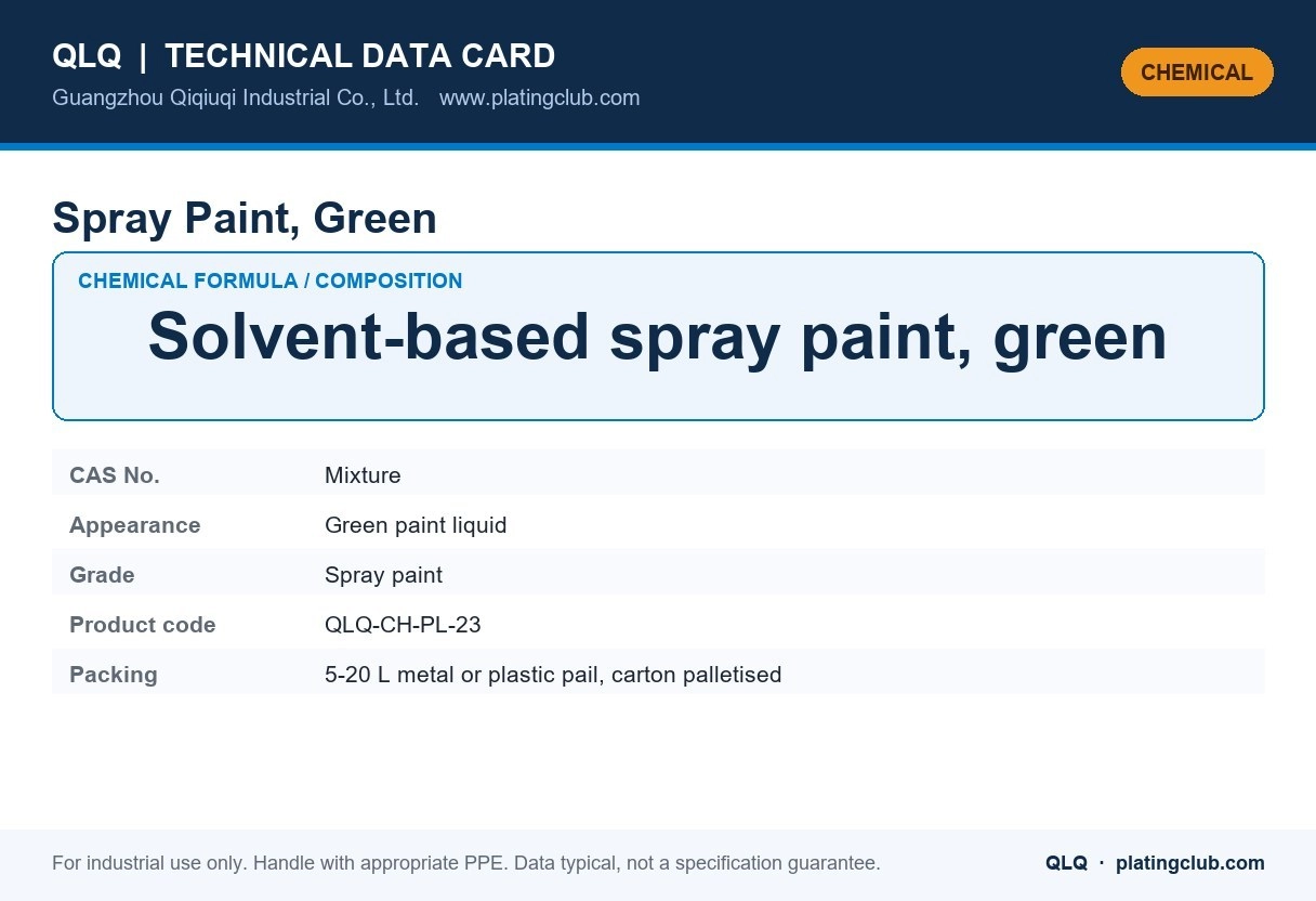 Spray Paint, Green &mdash; chemical formula and technical data
