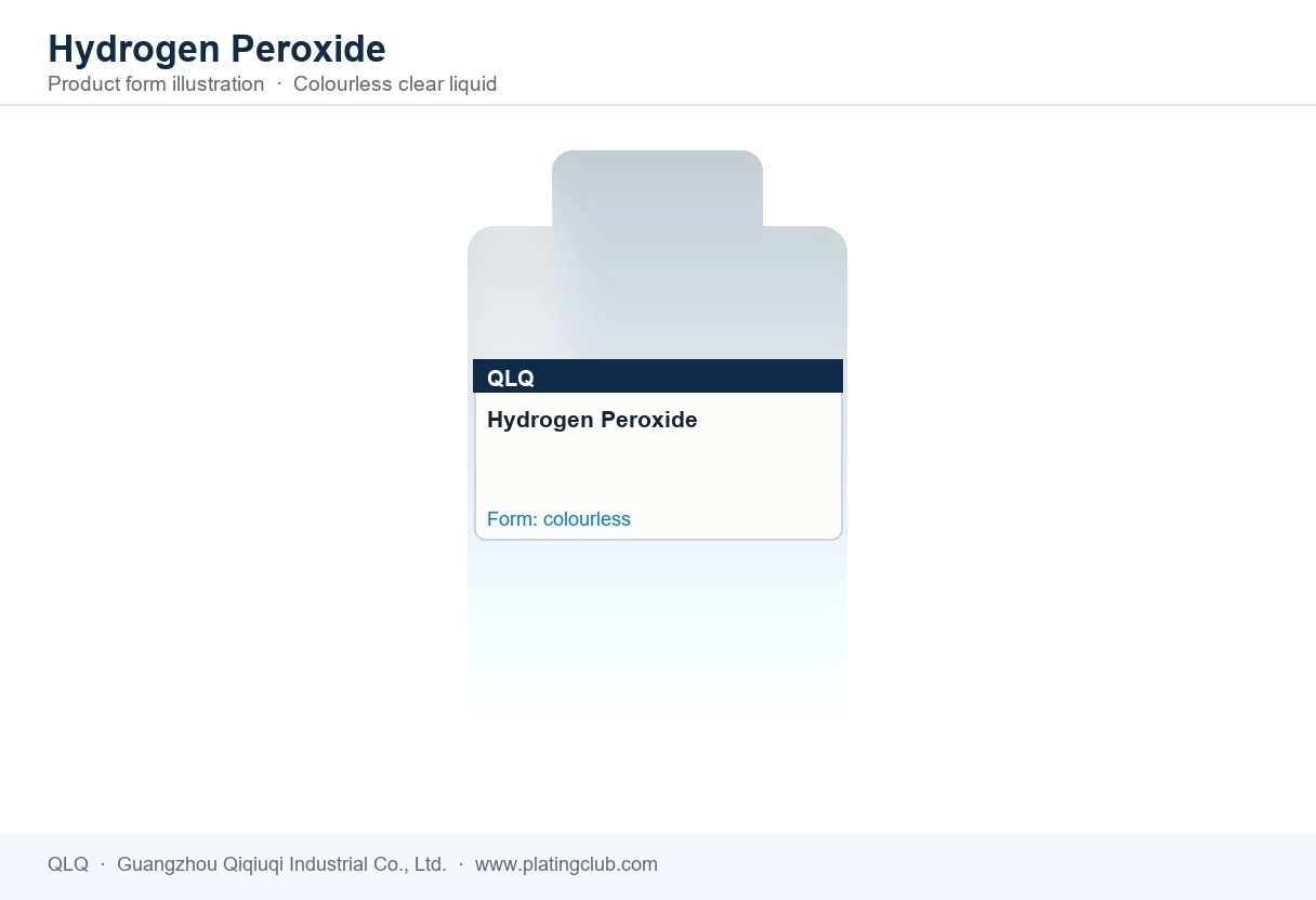 Hydrogen Peroxide &mdash; product form (colour and physical appearance)