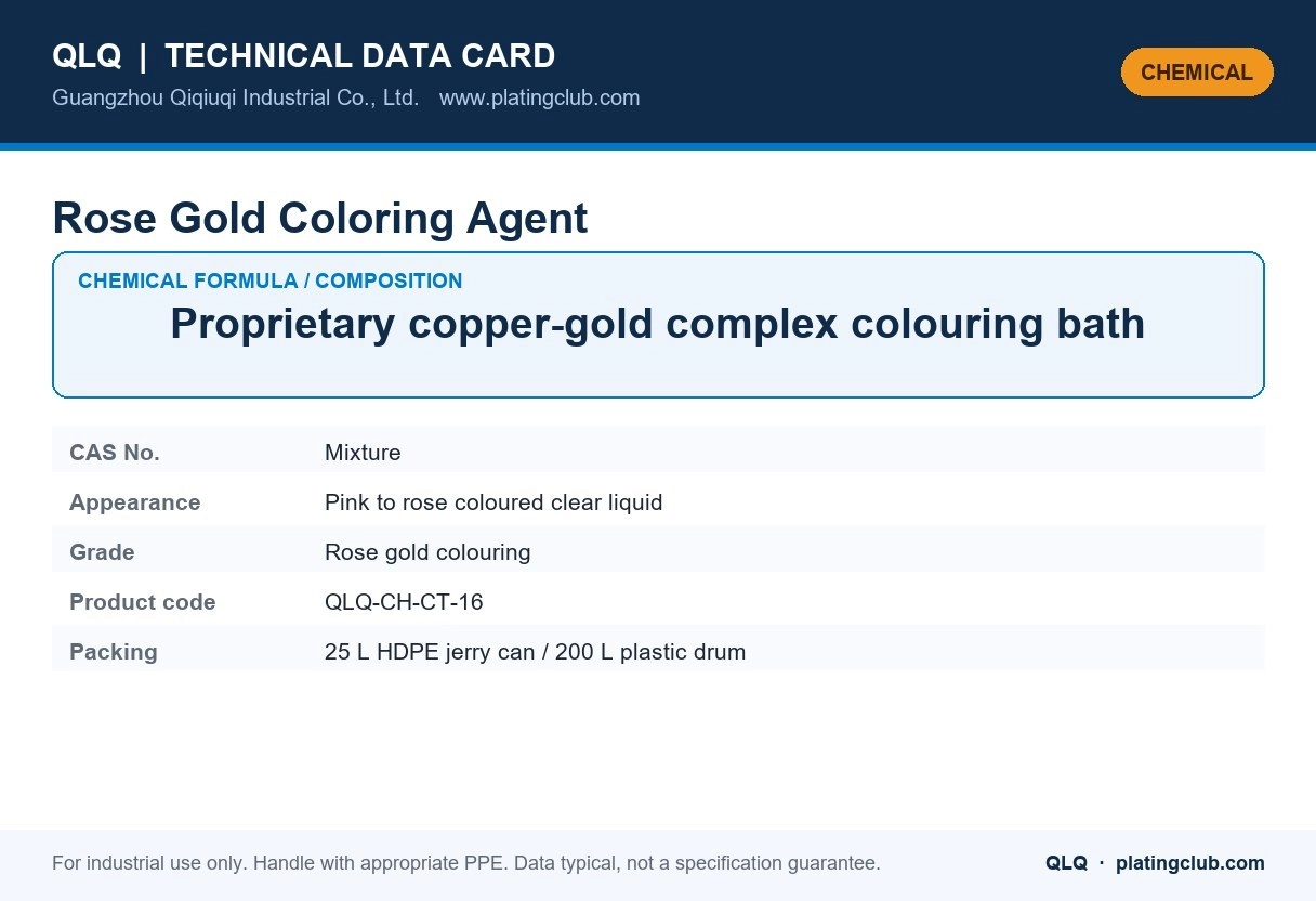 Rose Gold Coloring Agent &mdash; chemical formula and technical data