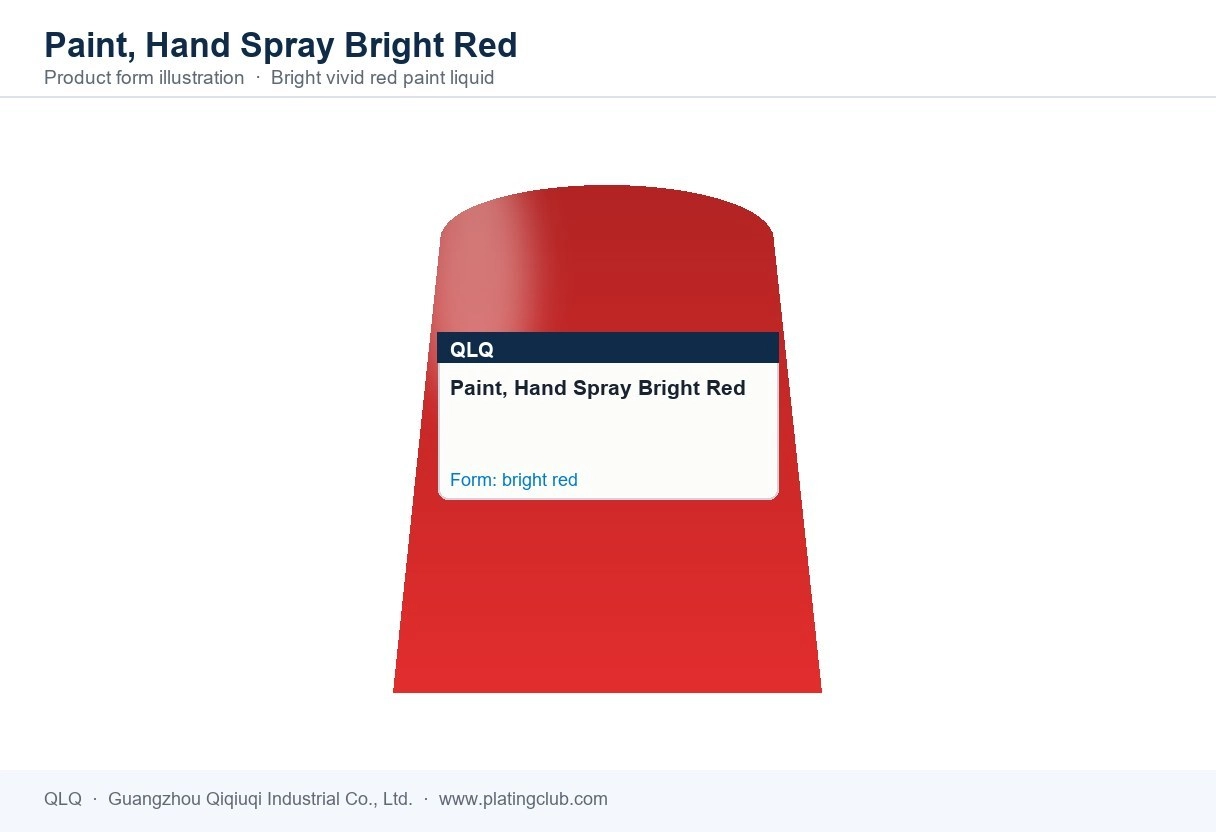 Paint, Hand Spray Bright Red &mdash; product form (colour and physical appearance)