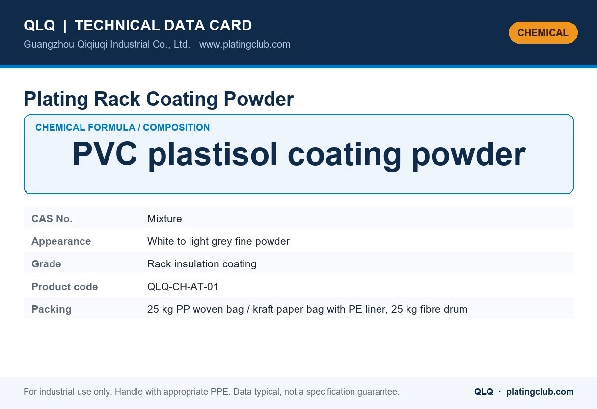 Plating Rack Coating Powder &mdash; chemical formula and technical data