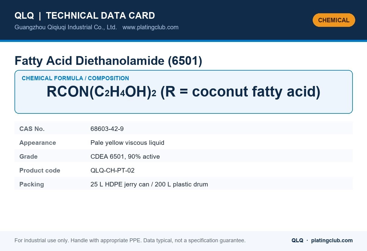 Fatty Acid Diethanolamide (6501) &mdash; chemical formula and technical data