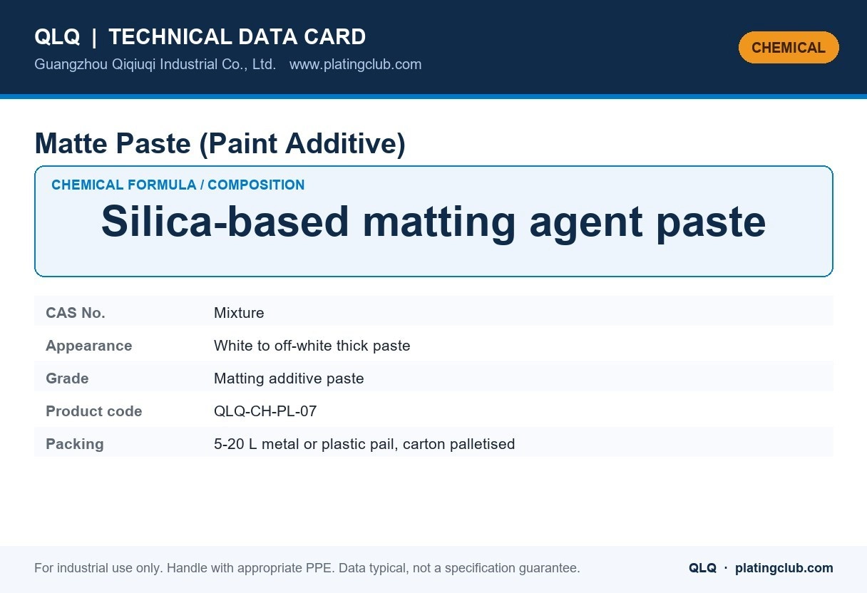 Matte Paste (Paint Additive) &mdash; chemical formula and technical data