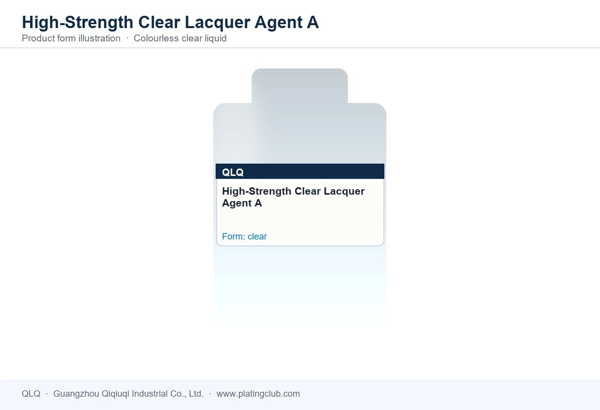 High-Strength Clear Lacquer Agent A &mdash; product form (colour and physical appearance)