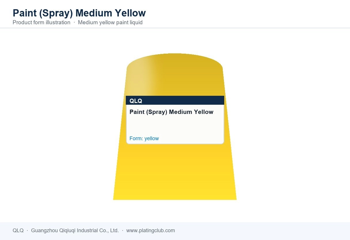 Paint (Spray) Medium Yellow &mdash; product form (colour and physical appearance)