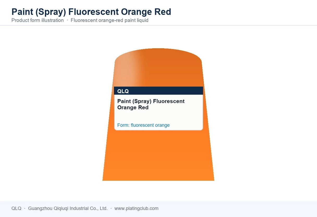 Paint (Spray) Fluorescent Orange Red &mdash; product form (colour and physical appearance)