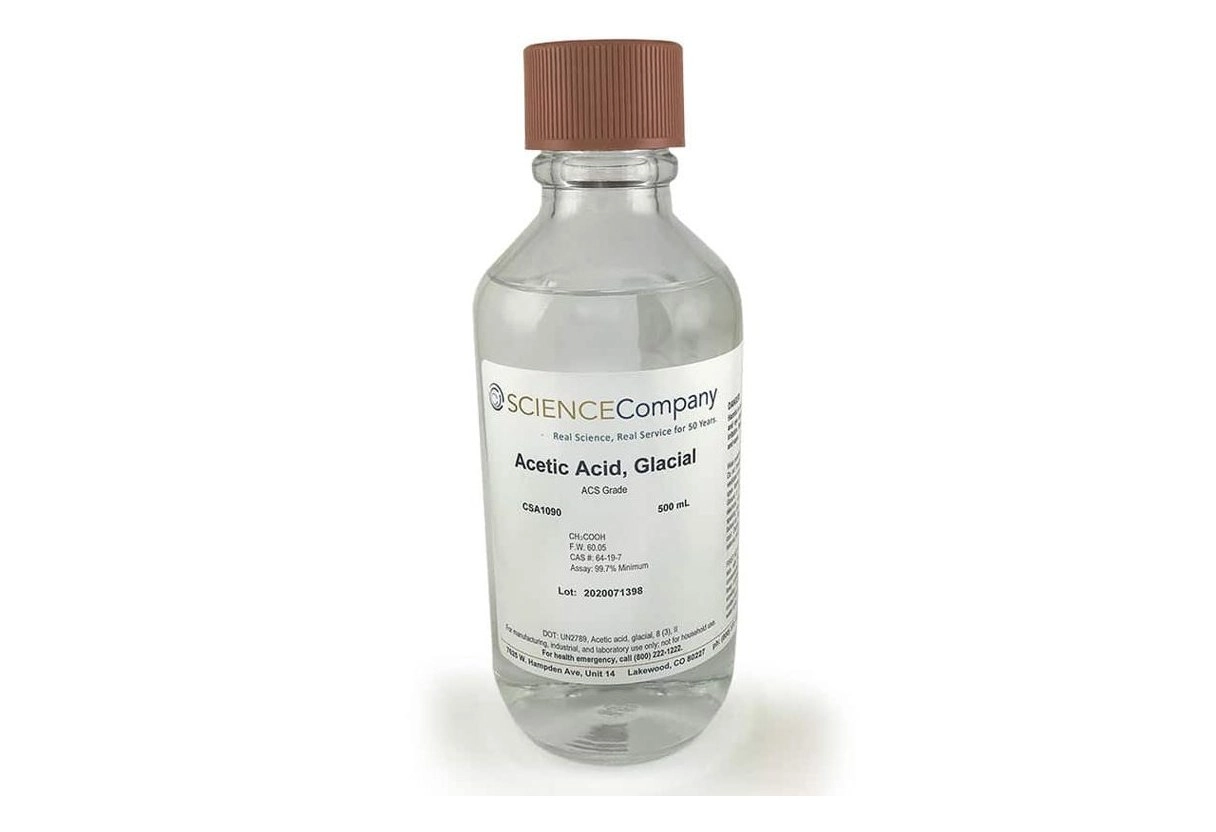 Glacial Acetic Acid &mdash; product form (colour and physical appearance)
