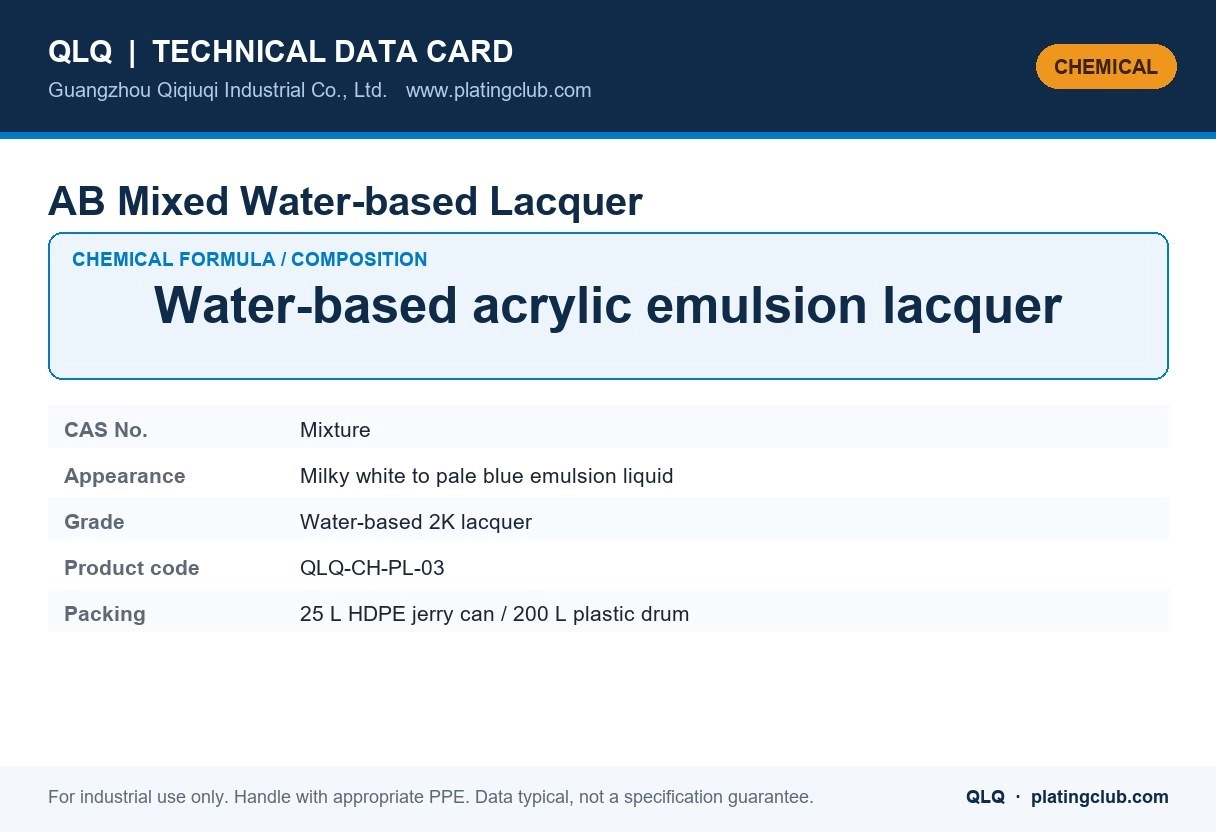 AB Mixed Water-based Lacquer &mdash; chemical formula and technical data