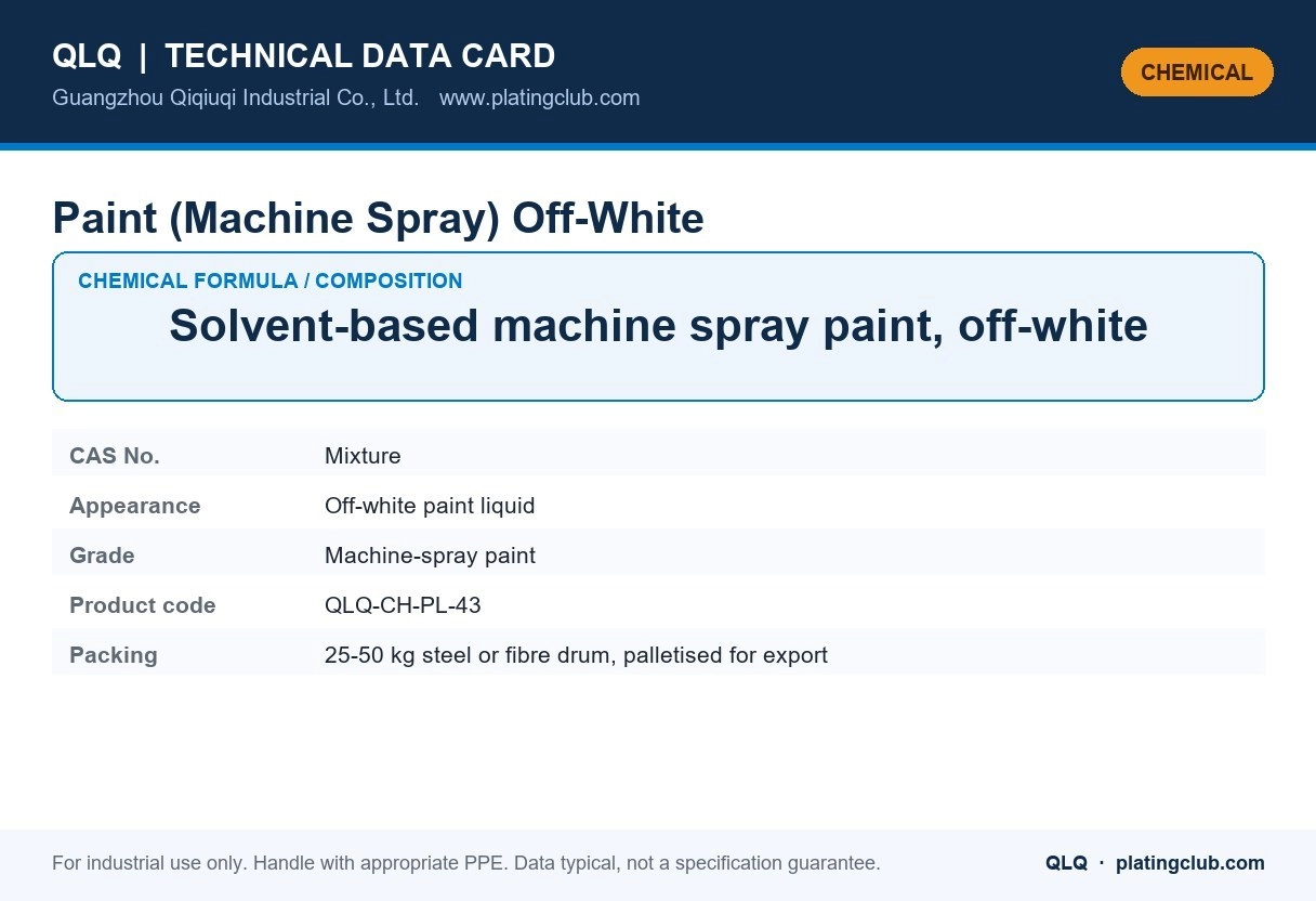 Paint (Machine Spray) Off-White &mdash; chemical formula and technical data