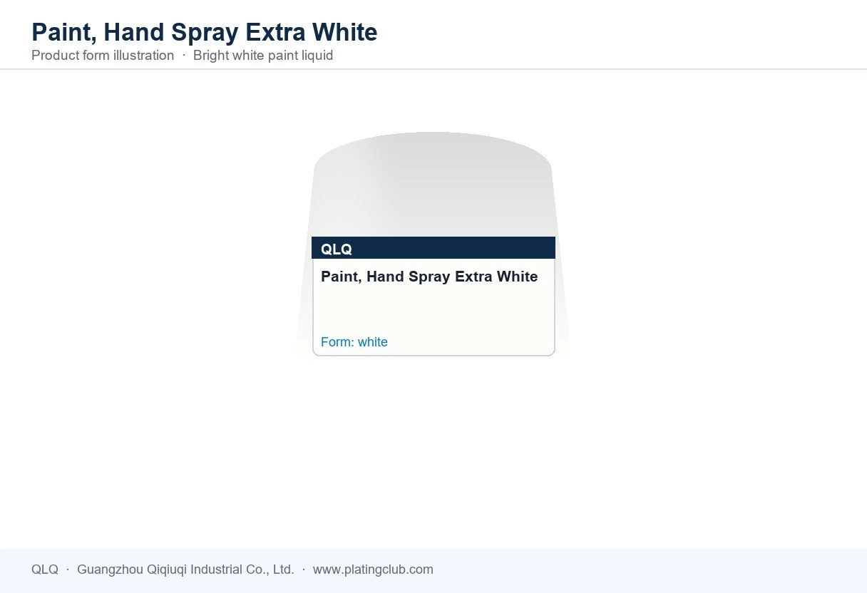 Paint, Hand Spray Extra White &mdash; product form (colour and physical appearance)