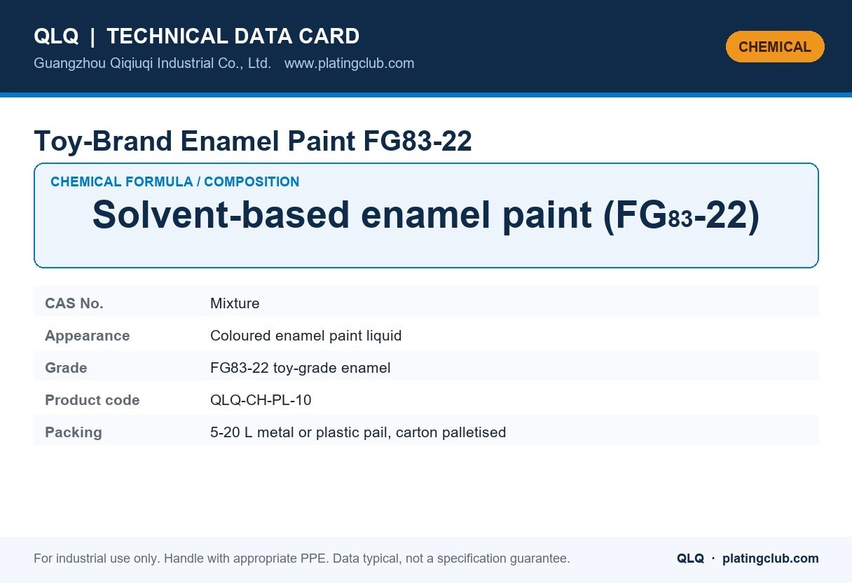 Toy-Brand Enamel Paint FG83-22 &mdash; chemical formula and technical data