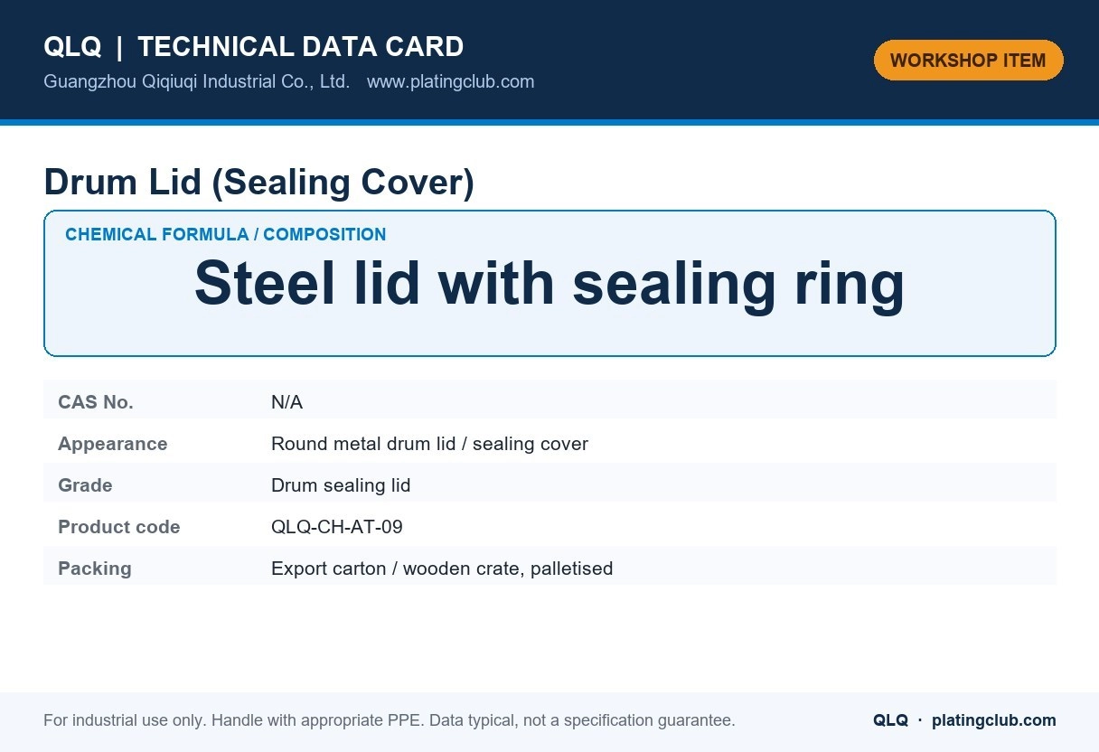 Drum Lid (Sealing Cover) &mdash; chemical formula and technical data